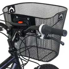 Металлическая сетчатая корзина для горного велосипеда MTB, велосипедная Складная передняя корзина для езды сзади, быстросъемная ручка для покупок
