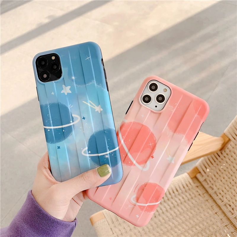 Красивый чехол для телефона с рисунком звездного неба в полоску для Iphone 11 Pro Max X Xr Xs Max Tpu чехол для Iphone 7 8 Plus задняя крышка