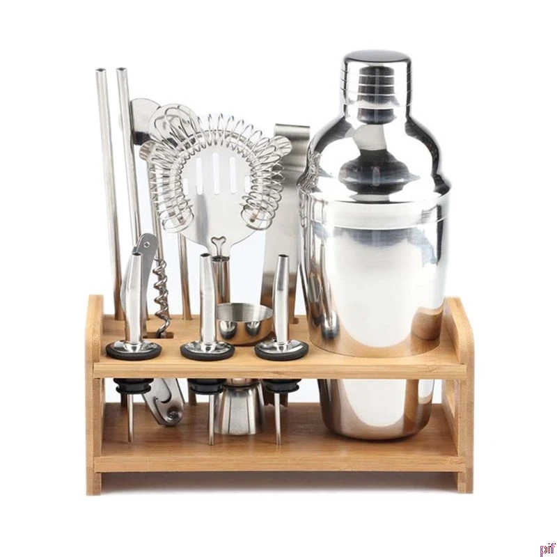 250ML Набор для коктейльного бара-Матовая нержавеющая сталь 12 шт Профессиональный набор инструментов для бара - Цвет: 250ML