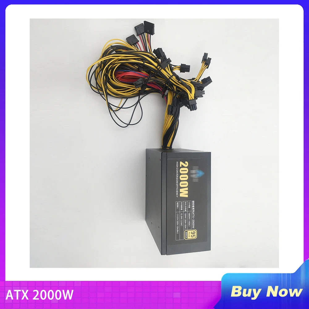 2000W Psu Per Bitcoin Miner Atx 2000W Per Il Mining Per Il Supporto Di Resa 8 Schede Grafiche