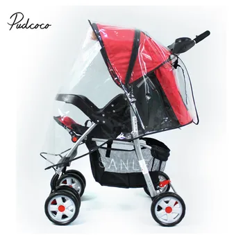 

Pudcoco Baby Stroller Waterproof Raincover Universal Pushchair Pram Buggy Rain Cover Transparent Wind Shield Anti-UV Cover