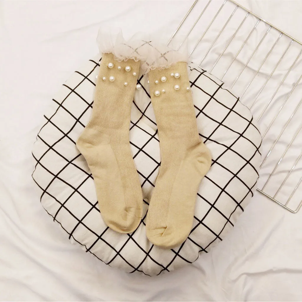 Children's Pile Of Socks Cotton Comfortable Cartoon Sock Stretch Mid Tube Socks Youthful Style Socquette Soxs#xm3