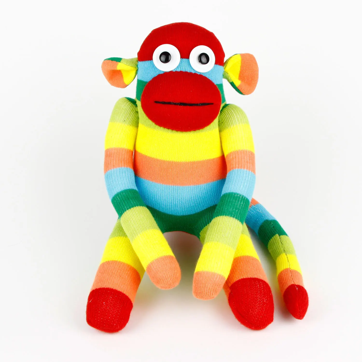 

Multi-color Stripe Monkey Socks Doll DIY Finished Product Creative Toy