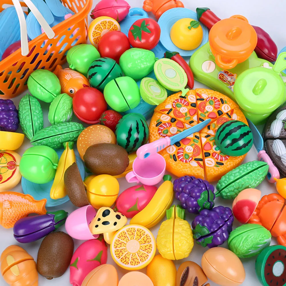 Детские игрушки для резки фруктов, овощей, пиццы, ролевые игры, кухонные игрушки, миниатюрные пластиковые игрушки для приготовления пищи, развивающий подарок для детей