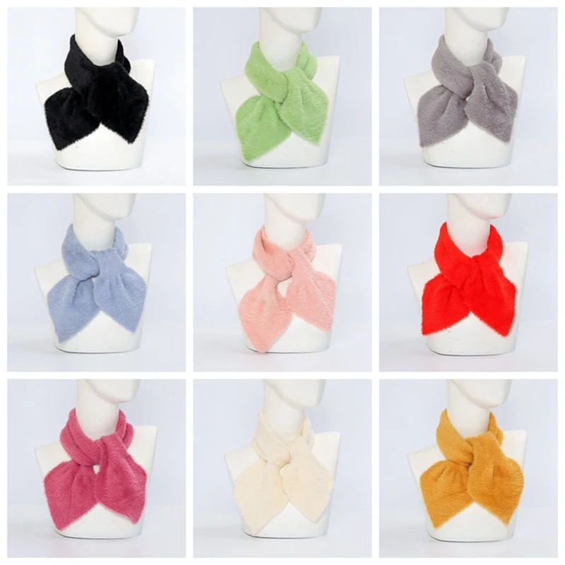 Женские однотонные кашемировые шарфы, женские зимние плотные теплые мягкие шали, шарфы, чистый цвет, имитация пиявки, короткий шарф