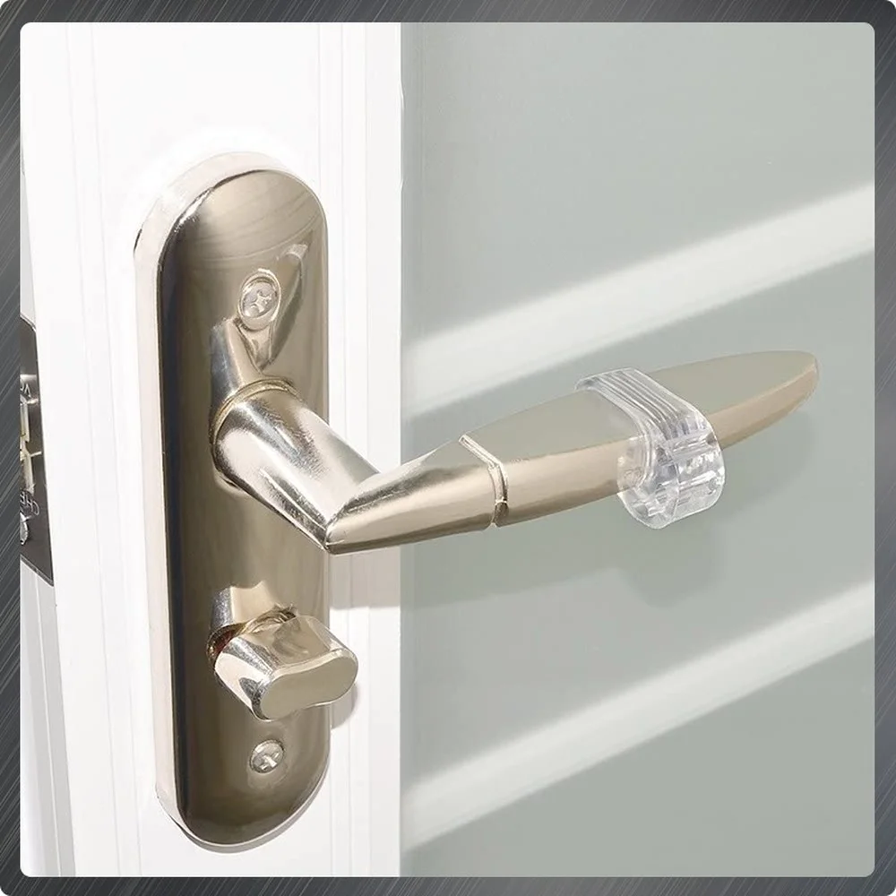 LQGM Soft and Durable 5pcs Door Stopper Transparent Silica Gel Door Handle Buffer Wall Protection Doorknob Bumper Walls Furniture Protective Reduce Noise 