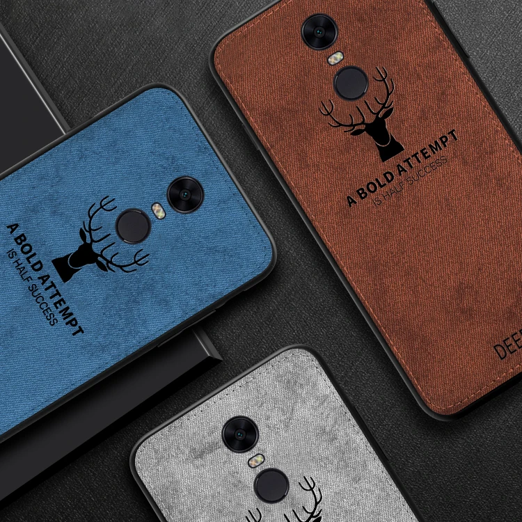 

Deer Cloth Texture Case For Xiaomi Redmi Mi cc9 cc9e 20 Pro 7 9 Note mix max 2s 2 3 7 5 6 8 6x se pro plus play Shockproof Case
