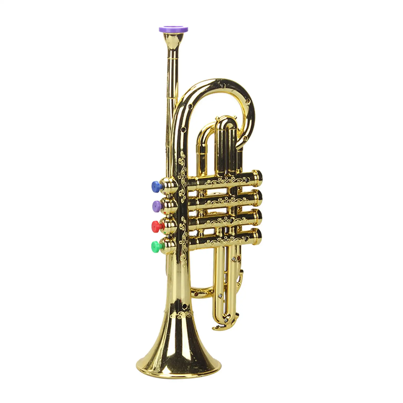 Musical Metallic Toy Mini Trumpet Instruments for Gifts Preschool Ages