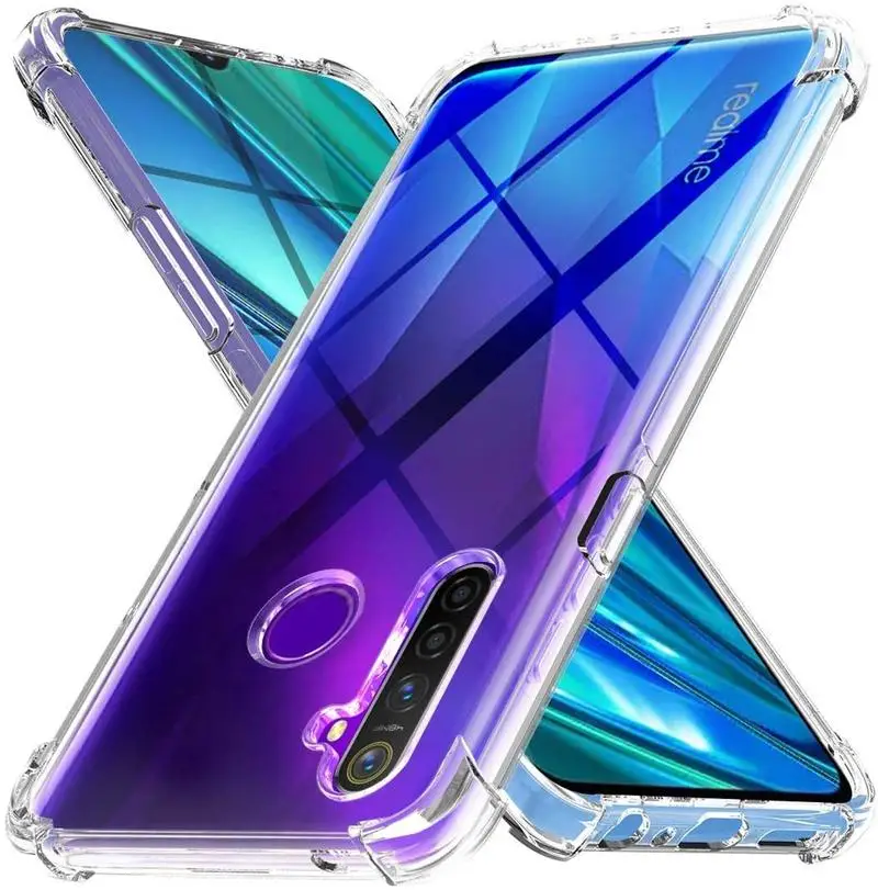 Мягкий прозрачный чехол с рельефными углами для OPPO A52 A72 A91 A31 A5 A9 2020 Find X2 Lite