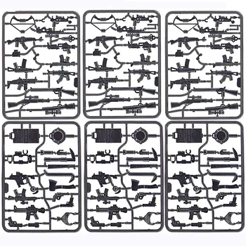 

6pcs New Enlighten Moc Military WW2 Gun Weapon SWAT Pubg Chicken Dinner Assembly Figures building Blocks Toys Christmas Gifts