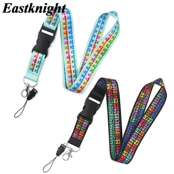 

K1795 The Periodic Table Lanyards For keychain ID Card Pass Cell Phone USB Badge Holder Hanging Rope Lariat Lanyard 1 pcs