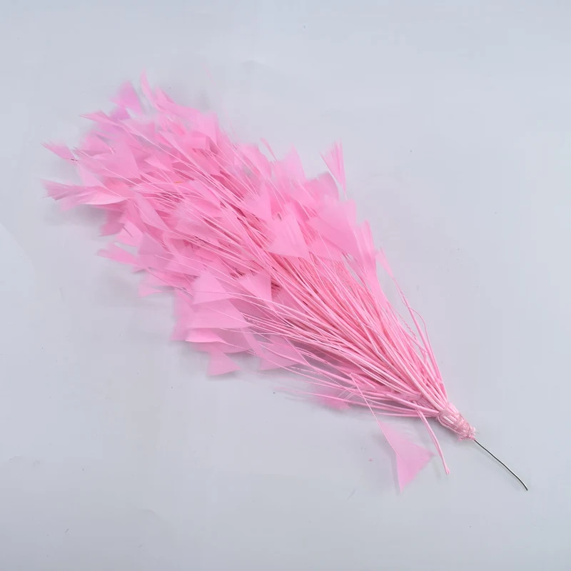 Гусиные перья цветок свадебные корсажи фазаны перья для ремесел DIY головной убор Свадебные перья украшения для изготовления ювелирных изделий - Цвет: Pink