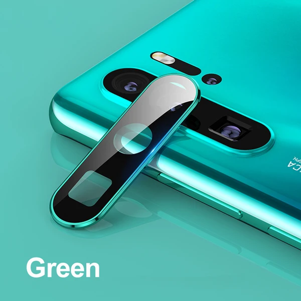 Green Защитный чехол для камеры huawei P30 mate 20 Pro 20 X, алюминиевый бампер, закаленное стекло, защита для объектива для huawei P30, чехлы - Цвет: Green