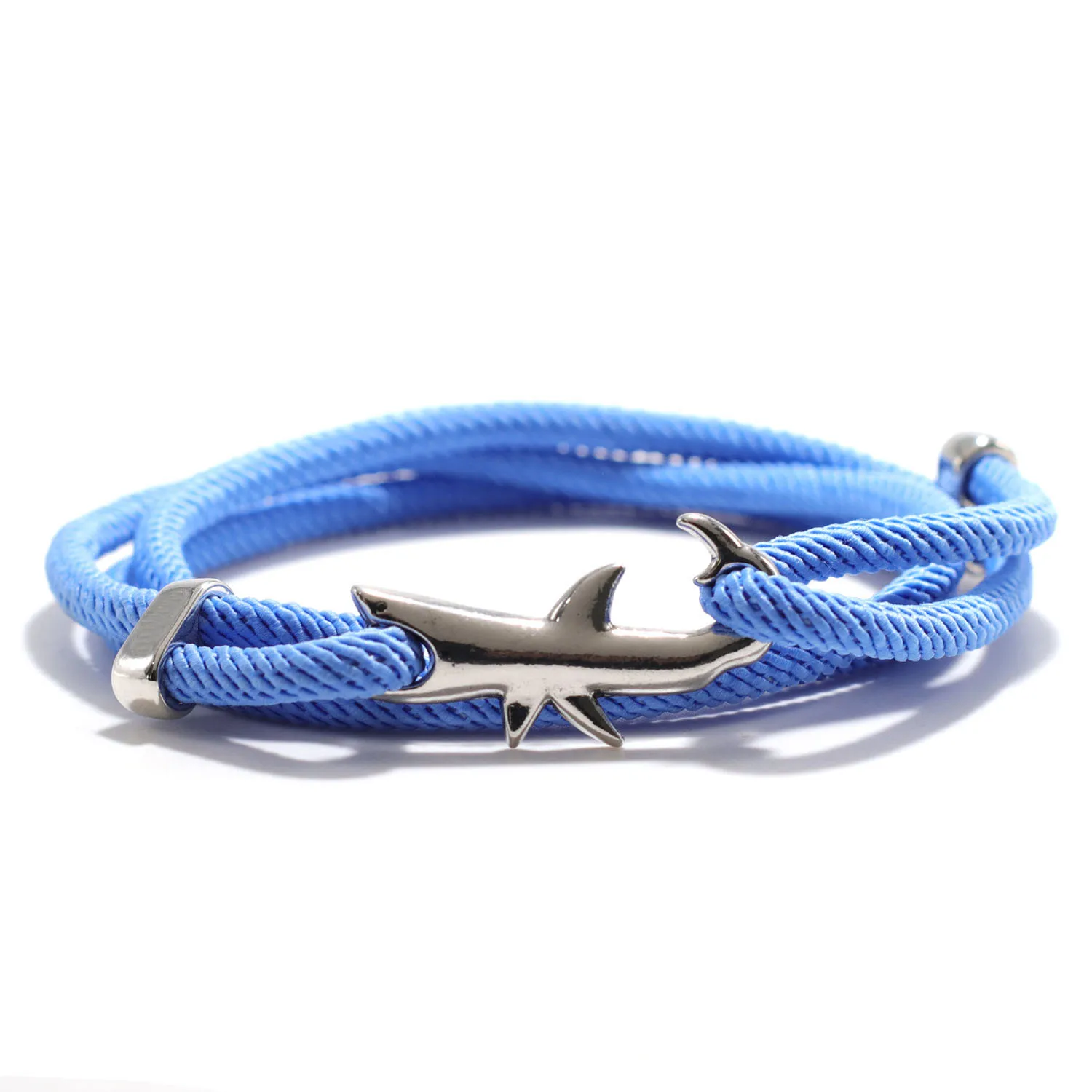Fashion Hand Braided Shark Viking Bracelet Handmade Red String Braslet for Men Wristband Rope Adjustble Jewelry Homme rope bracelet