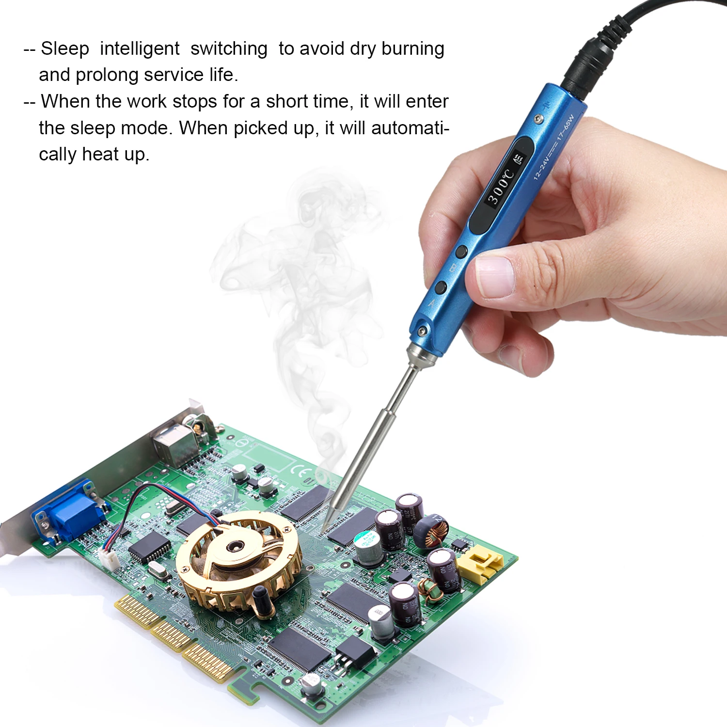 Digital Intelligent Soldering Iron Kit with OLED Electric Soldering Iron with 45W PD Power