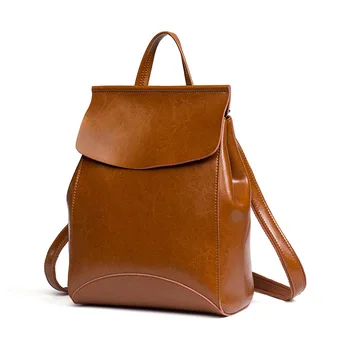 

2020 new fashion wild lady bag multi-function backpack wish leather backpack