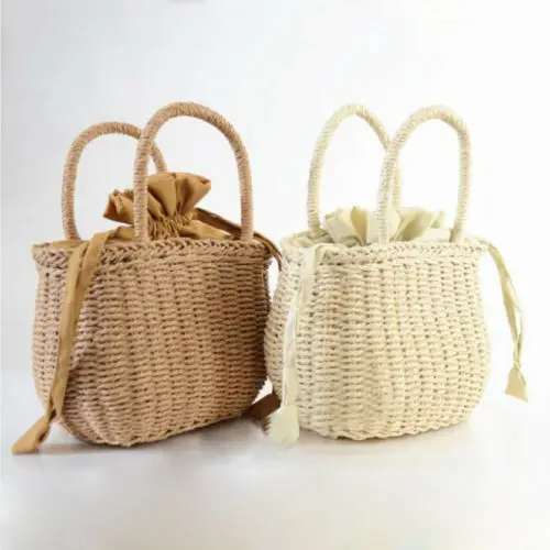 Hot Women Straw Bags Woven Bag Summer Beach Rattan Shoulder Bamboo Handbag | Багаж и сумки