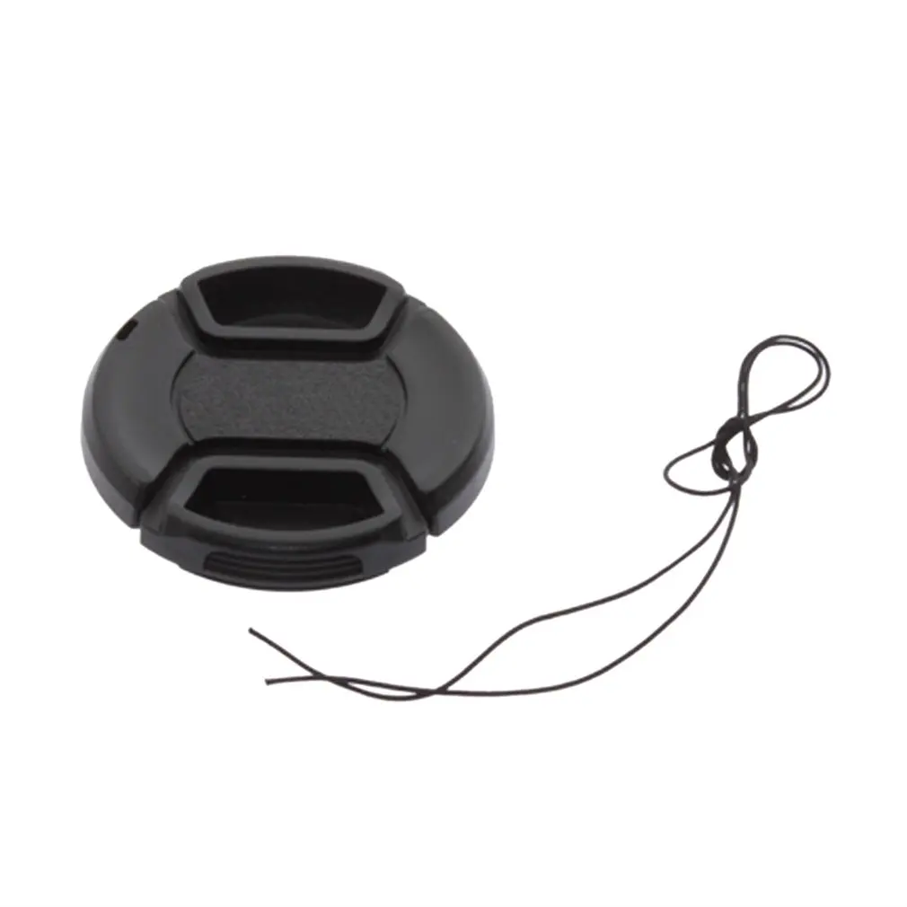 

Professional 52mm Front Lens Hood Cap Cover for all Canon Lens Filter with cord New Cap Cover Center Pinch Snap Black