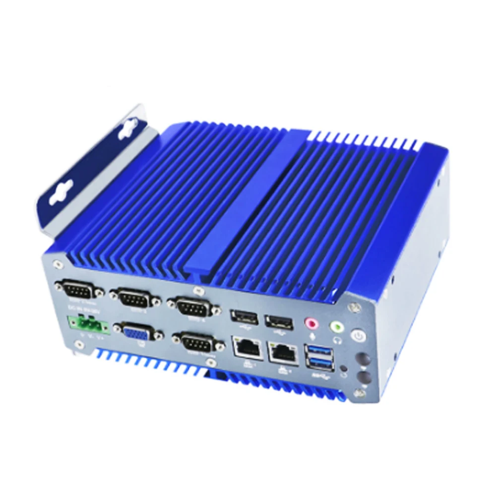 Безвентиляторный промышленный компьютер parcing DDR4 мини ПК с Intel Core i5 7200u 4 * COM 2 LAN USB3.0