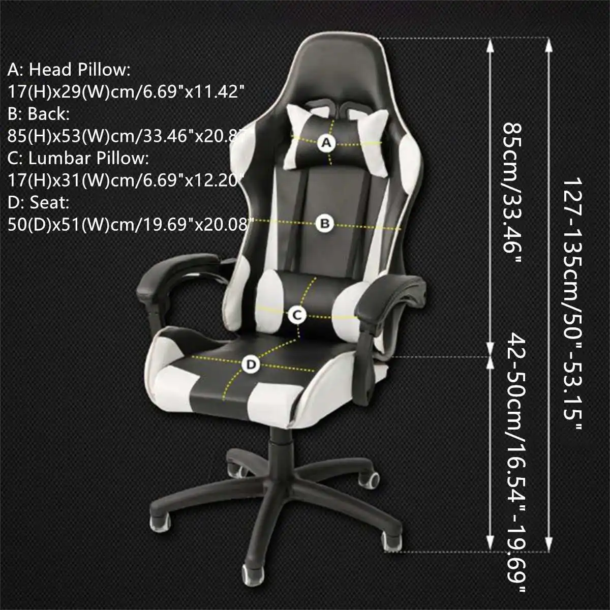 PU Leather Racing Chair Gaming Chair Adjustable High Back Ergonomic Recliner Seat Office Chairs Home Office Furniture 4 Colors PU Leather Racing Chair Gaming Chair Adjustable High Back Ergonomic Recliner Seat Office Chairs Home Office Furniture 4 Colors