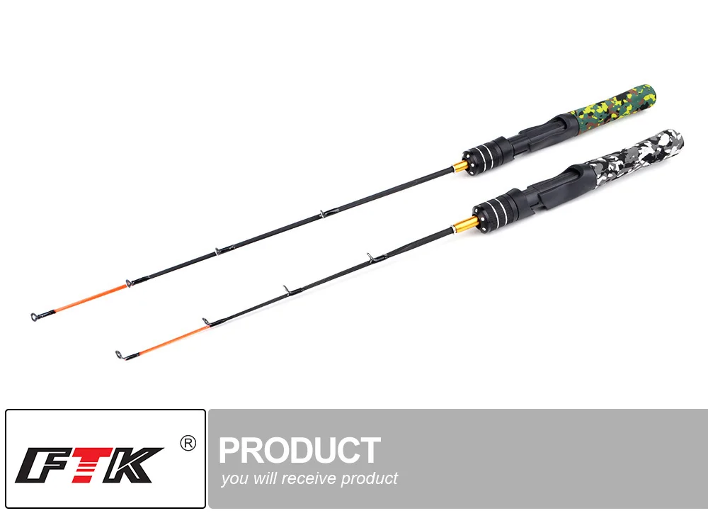 FTK New Winter Ice Fishing Rod Lightweight Hard/Soft Pole Portable 8 Styles Fishing Tackle Supplies