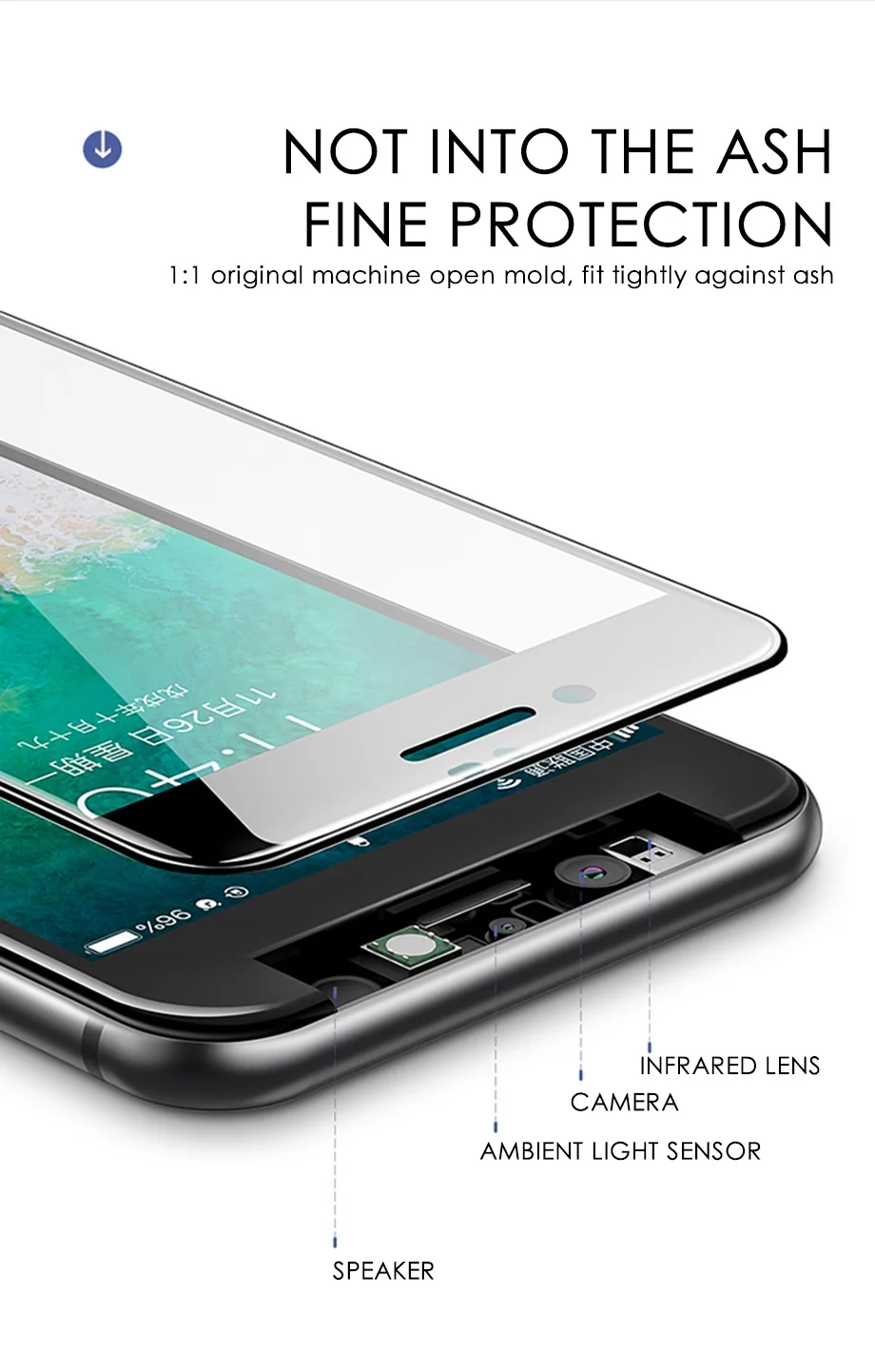 30D полное защитное стекло с закругленными краями для iPhone 7 8 6 6S Plus, закаленное защитное стекло для экрана iPhone X XR XS Max