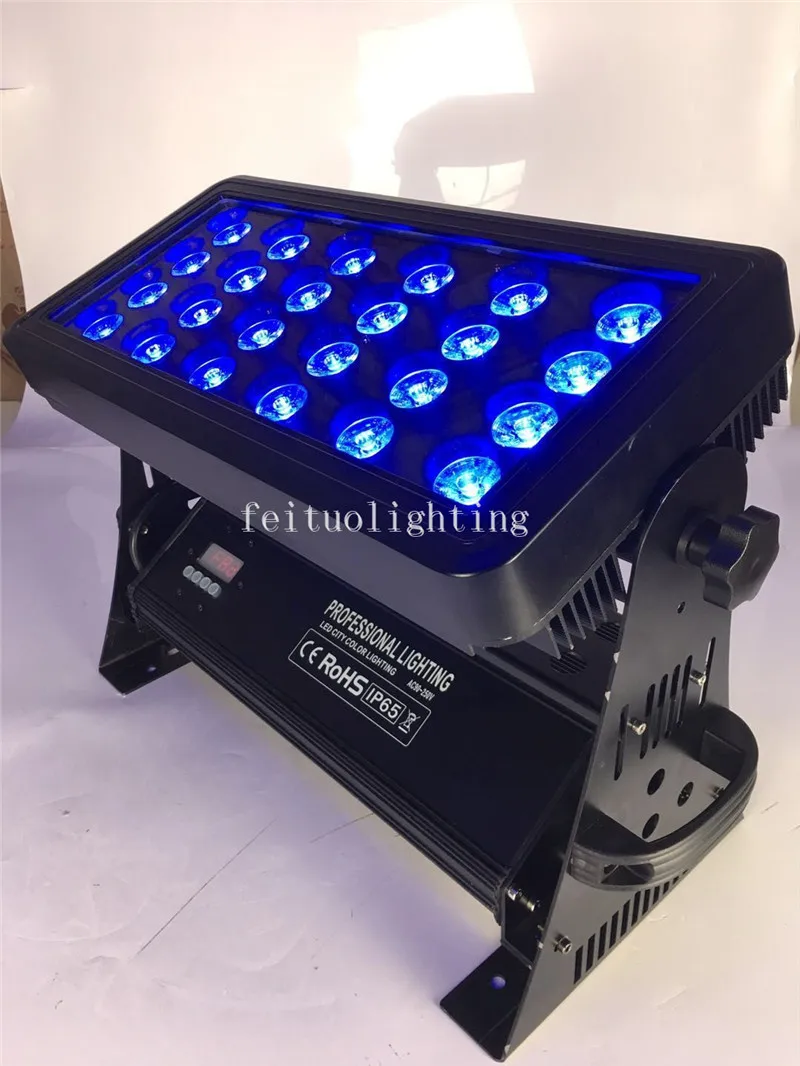 New led city color 24x12w RGBWA+UV waterproof spotlight with battery Phone WIFI control
