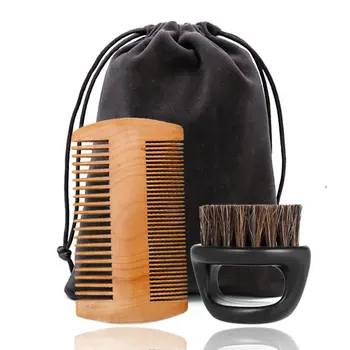 

4pcs/set Perfect Beard Comb Set for Men's Face Care Stencil Comb Shaper for Beard with Scissors Styling Beard Shaping Tool 2018