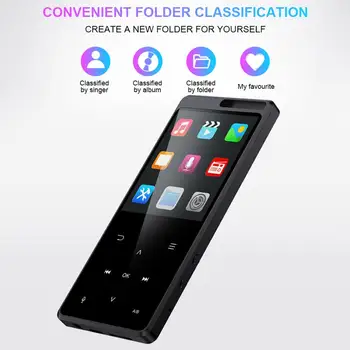 

K7 MP3 Music Player 8GB And Support TF Card 2.4" 800mAh APE OGG JPG AVI Vedio Bluetooth Zinc Alloy Touch Screen Music Player Mp3