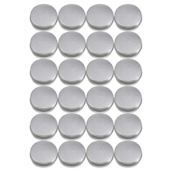 

24Pcs Boxes Portable Aluminum Practical Lightweight Ointment Boxes Cosmetics Box Cream Boxes for Travel Journey