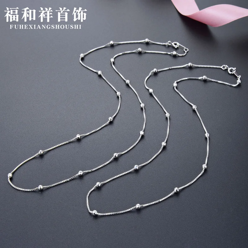 

Hot Selling Accessories S925 Sterling Silver Necklace Women's Choker 08 Box Aberdeen Bag 3.0 Bead 1: 1 Accessories