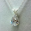 Huitan Water Drop Cubic Zirconia Crystal Women's Necklace Simple and Elegant Female Accessories Gift Wedding Jewelry 2021 Trendy