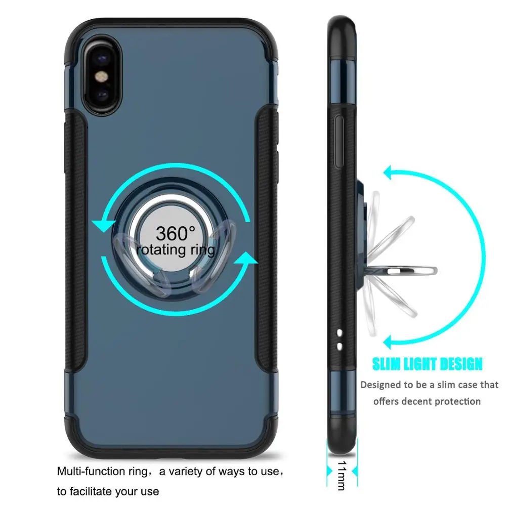 Чехлы для iPhone 11 Pro Max X Xr Xs 6S 7 8 Plus противоударный автомобильный чехол с магнитным