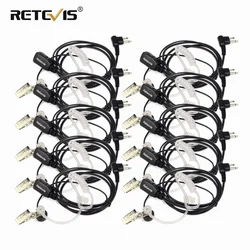 Retevis 10pcs walkie talkie fone de ouvido para o tubo acústico transceptor microfone ptt para motorola dp1400/gp2000/cp200/040 para hyt