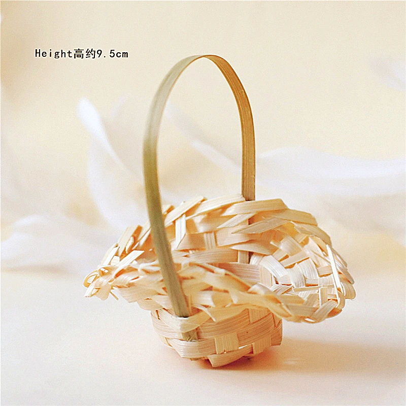 Mini flower basket Мини-корзина, искусственные цветы, коллекция, топперы для торта, для свадьбы, дня рождения, украшения для выпечки, детские подарки для девочек - Цвет: Mini flower basket