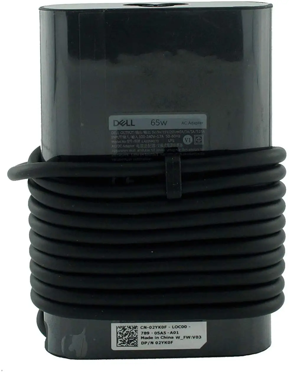 Huiyuan подходит для Dell 65 Вт 20В 3.25A USB C для Dell LA65NM170 2YKOF 02YKOF XPS 12 9250 Latitude 12 7275 13 7370