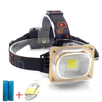 

COB LED Headlamp Bright Headlight Flashlight Head Lamp USB White Blue Red led Light Torch Lantern 18650 Battery Outdoors Camping