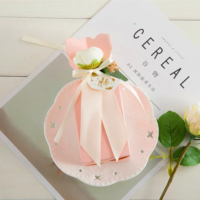 

5pcs Vase Shape Dragee Candy Gift Box Cardboard Chocolate Box Birthday Deco Mariage Wedding Party Packaging Boite Carton Box