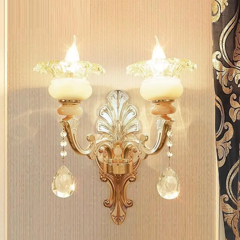Coiffeuse Avec Miroir Badkamer Verlichting Lampara De Aplique Luz Pared Crystal аппликация Murale светильник Настенный светильник для спальни