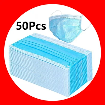 

In stock Fast Delivery High Quality 3 Ply Non-Woven Disposable Mask Anti Dust Face Masks Filter FPP2 Mouth Mask PM2.5 50-100 Pcs
