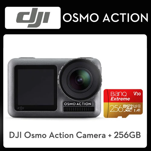 DJI OSMO Водонепроницаемая экшн Водонепроницаемая камера Спортивная камера двойной экран RockSteady 4K HDR видео 8x замедленное движение UHD качество изображения - Цвет: 256GB