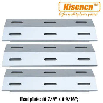 

Hisencn 16.9 inch 99341 3pcs Gas Grill Heat Tent Parts Porcelain Heat Plate Replacement For Ducane 30400040, 30400042,30400043