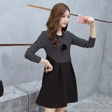 Юбка для кормящих мам; хлопковая юбка в полоску с длинными рукавами для кормления грудью; юбка для беременных женщин; нижняя одежда; сезон весна-осень