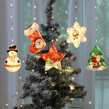 

Christmas LED Lights Hanging Pendant Santa Claus Snowman Decorations for Christmas Trees Home Ornaments Christmas Decor Lights