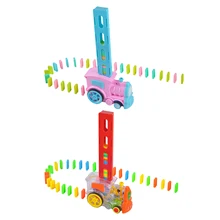 

Electric Train Rally Toy 60pcs Domino Blocks Set Train Model for Boys Girls
