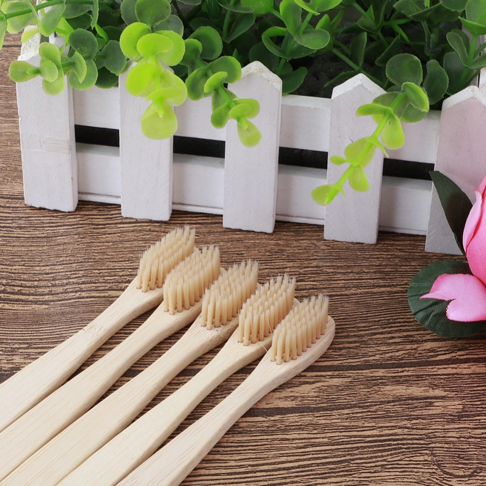 Wholesale Toothbrush Eco-Friendly Rainbow Bamboo Soft Fibre Toothbrush Biodegradable Natural Bamboo Handle Toothbrush oral care