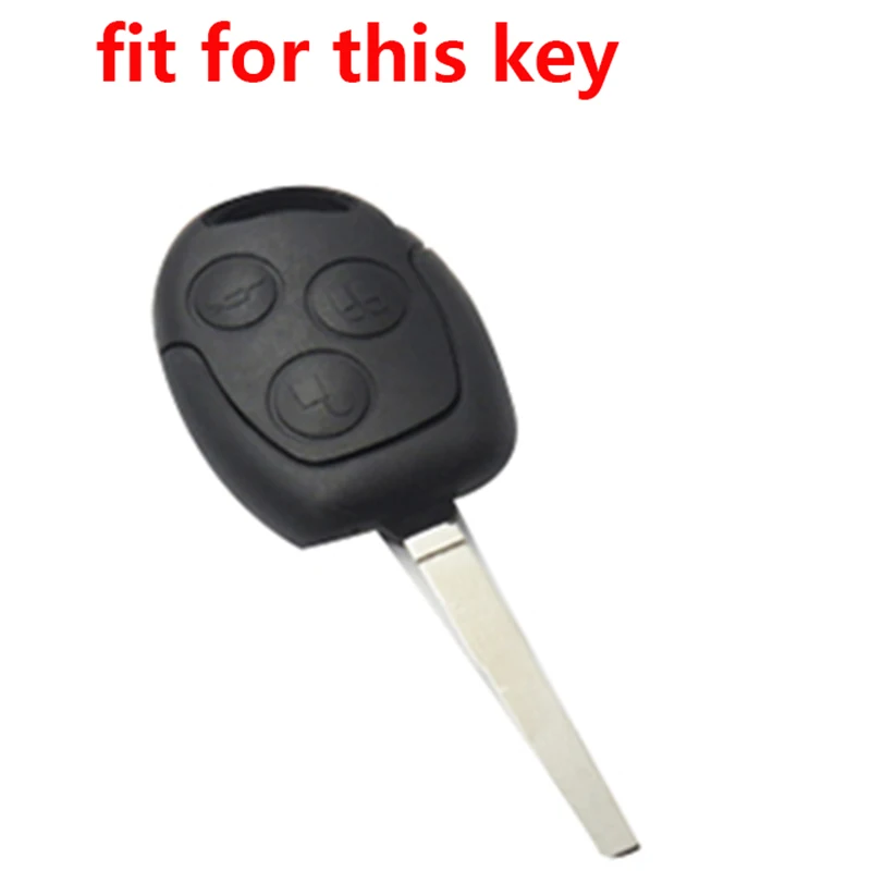 Silica Gel Flip Key Cover Cap FOB Case for FORD Fiesta/Focus/Mondeo Remote Key Rubber Car Key Cover Case for Keychain Alarm
