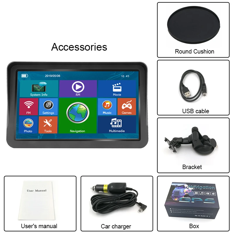 Автомобильный навигатор GPS 9 дюймов HD LCD емкостный экран 256 Мб Navitel спутниковая