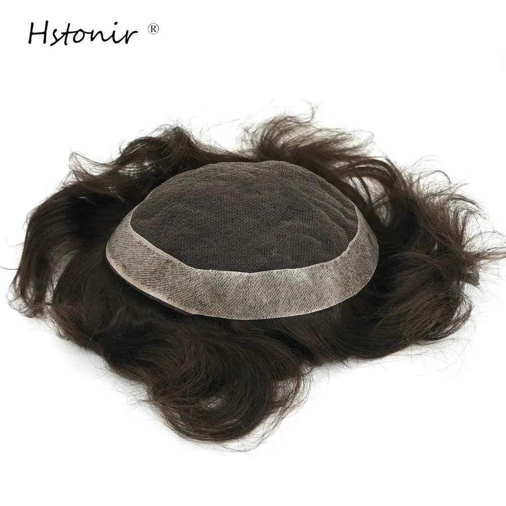 Hstonir волосы часть шнурка человеческие индийские remy парик 2 # Npu вокруг Топ Мужчины