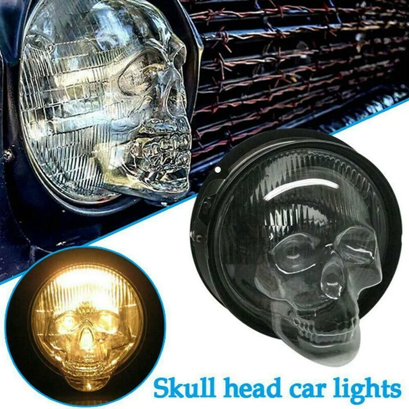 Plastic Skeleton Headlight Cover Skull Automobile Head Lamp Decorative
